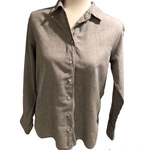 Grey cotton button up Uniqlo shirt size Medium